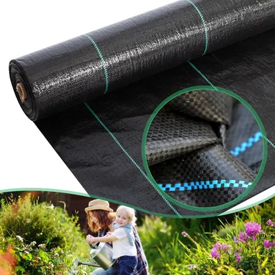Produktbild von Clanmacy 50m2 Unkrautvlies, 100g/m² Gartenvlies, Wasserdurchlässig Reißfest, Unkrautgewebe, Mulchvlies - 1x50m