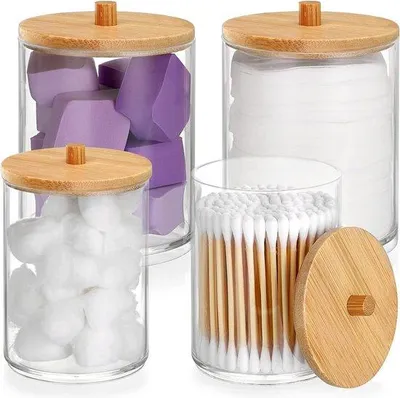 Immagine prodotto di Set organizer per cosmetici in bambù e acrilico