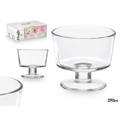 Produktbild von 6er Set Eisbecher aus Glas 250 ml Dessertschale zeitlos Form transparent für Eis Dessert Pudding Nachtisch Joghurt Servierschale Haushalt Küche
