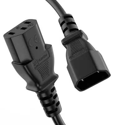 Obrázok produktu pre Napájací kábel ETEC Euro C13 IEC zástrčka do zásuvky C14 IEC 1 m