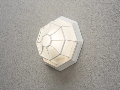 Produktbild von Konstsmide Moranello weiß lackiertes Aluminium, gefrostetes Acrylglas 7091-250