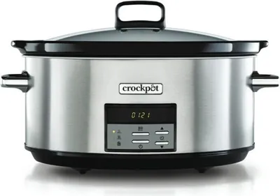 Obrázek produktu pro Crock-Pot Digitální pomalý hrnec Pomalý hrnec 7,5 l z nerezové oceli