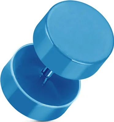 Produktbild von Fake Plug Piercing Ohrstecker „Perlenschimmer“ Blau