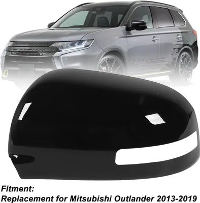 Produktbild von Rückspiegelkappe, hochfest, glänzend schwarz, Türabdeckung, Ersatz für Mitsubishi Outlander 2013–2019, links (7632C647HA)