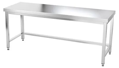 Imagen del producto de Mesa de trabajo de acero inoxidable de 2000 x 800 mm con refuerzo PREMIUM - GOLDINOX