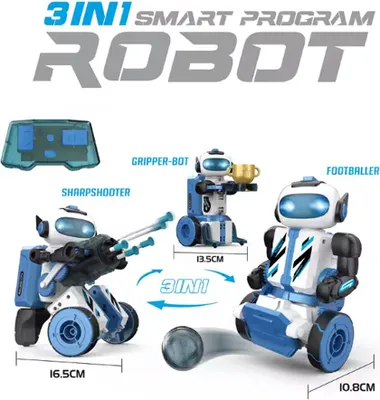 Zdjęcie produktu dla Zabawka STEM 3 w 1, robot programowalny, zabawka konstrukcyjna STEM, klocki edukacyjne, 220 elementów, zabawka konstrukcyjna dla dzieci od 8 lat