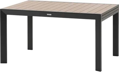 Produktbild von Ausziehbarer, verschiebbarer gartentisch "evasion" holzeffekt honey &amp graphite 10 plätze lates aus aluminium  - Hespéride