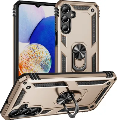Produktbild von Mobigear Armor ring  Samsung Galaxy A16 Hülle Hardcase Backcover Stoßfest mit Ringhalter - Gold