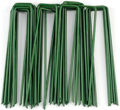 Obrázok produktu pre Zemné kotvy 100 mm, pozinkovaná oceľ, 30 kusov, tvar U, pre stany