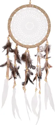 Produktbild von Traumfänger mit Gehäkelter Spitze - Weiß 22 cm, Traumfänger, Mobiles