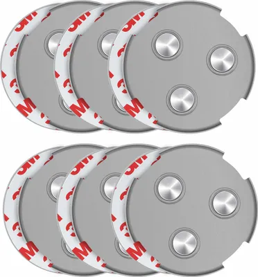 Produktbild von SAVS RMAX-60 Magnethalterung Rauchmelder Magnethalter 60mm - 6 Stück Set - Magnetbefestigung für Feuermelder - Brandmelder Magnetplatten Halterung
