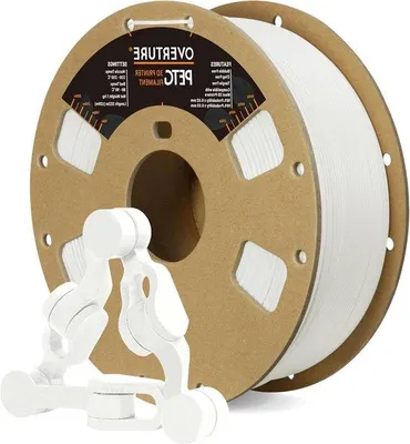 Obrázok produktu pre 175 mm, 1 kg, PETG vlákno pre 3D tlač – presnosť +/- 0,3 mm – pre FDM tlačiarne – biele