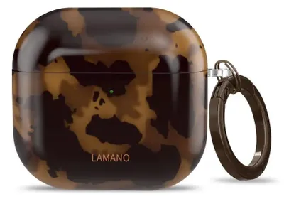Produktbild von Schutzhülle für Apple AirPods 4, Tech-Protect Lamano, Braun mit Panter