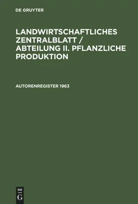 Produktbild von Autorenregister 1963