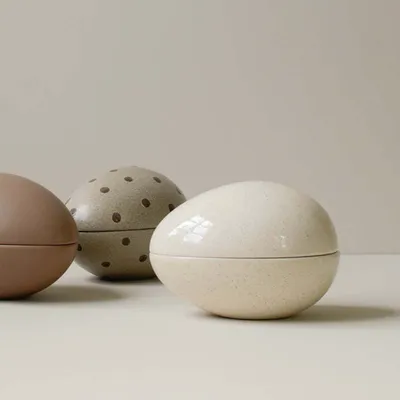 Produktbild von Nest Schale mit Deckel - vanille