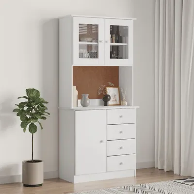 Obrázek produktu pro vidaXL Vysoká deska ALTA White 77x35x165 cm Borovicový masiv