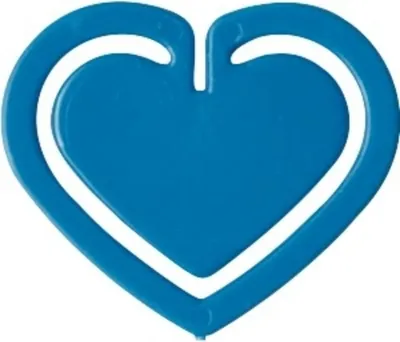 Produktbild von Büroklammern Herzklip 30mm VE=100 Stück blau