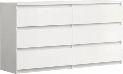 Produktbild von Furniture24 Kommode Chelsea CHLK26, Schubladenschrank, Schubladenkommode, 6 Schubkästen Weiß matt
