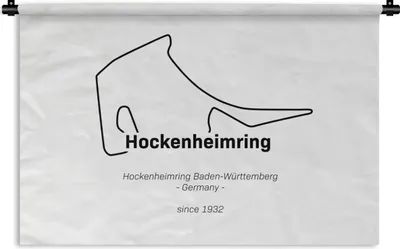 Produktbild von MuchoWow® Wandteppich Wandbehang F1 - Hockenheim - Rennstrecke 60x40 cm Tapisserie Dekoration Wandtuch - Wanddekorationen