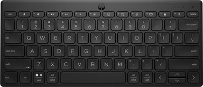 Produktbild von HP 355 Kompakte Bluetooth-Tastatur für mehrere Geräte, Kabellos, Bluetooth, Mechanischer Switch, Schwarz