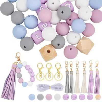 Produktbild von Solidchoice – Silikonperlen-Set für Schlüsselanhänger und Schmuck