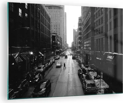 Produktbild von Bilder auf glas - Stadt Straße Haus - 70x50cm - Glasbilder - Wandbilder - Kunstdruck - zum Aufhängen bereit - Wanddekoration aus Glas - Glas Bilder - Wandbild auf Glas - Einteilig - GAA70x50-3688