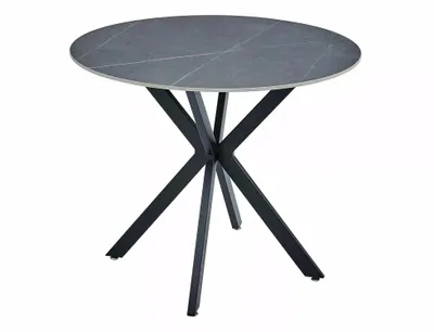 Produktbild von Runder Esstisch 90 cm KAMILO - grau / schwarz