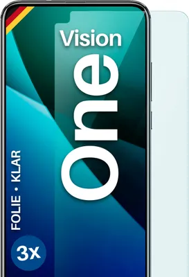Produktbild von moex® 3x Schutzfolie kompatibel mit Motorola One Vision - Displayschutzfolie dünn Folie, Klar