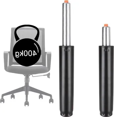 Zdjęcie produktu dla Czarne krzesło obrotowe z amortyzatorem gazowym, regulacja wysokości 310–455 mm