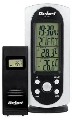 Productafbeelding van Draadloze weerstation, thermometer, barometer, klok, wekker