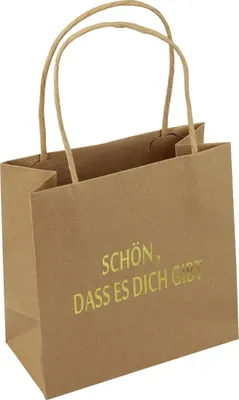 Produktbild von Papiertüten für Geschenke mit Sprüchen und stabilen Henkeln, 6 Stück
