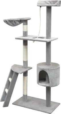 Immagine prodotto di Albero per Gatti con Tiragraffi in Sisal 150 cm Grigio