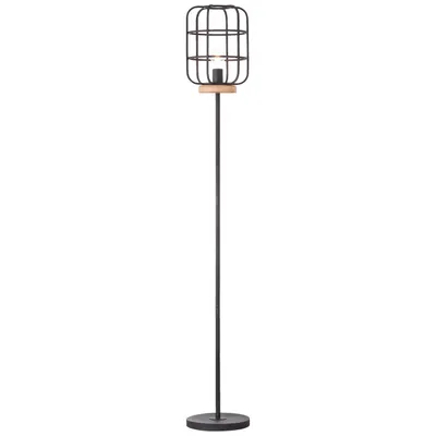 Produktbild von Stehlampe, 163 cm Höhe, Ø 25 cm, 1 x E27, max. 52 W, Metall/Holz