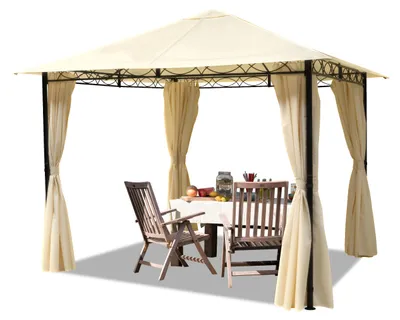 Produktbild von Gartenpavillon 3x3 m wasserdichter Pavillon mit 4 Seitenteilen Dachplane ca. 180 g/m²