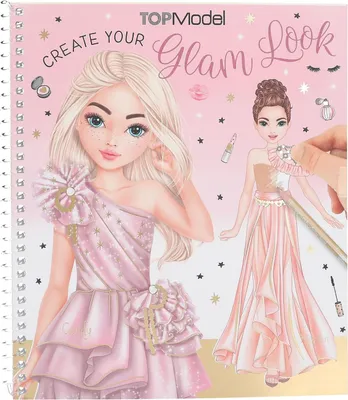 Immagine prodotto di Depesche 13583 TOPModel Crea il tuo look glam - Set di libri da colorare con 36 pagine per disegnare outfit, inclusi 6 fogli di adesivi
