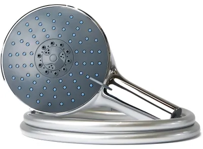 Immagine prodotto di Bath4U Soffione doccia 150 mm e attacco da 3/4 pollici 7 tipi di getto, compreso tubo flessibile da 1,5 m