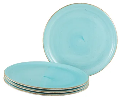 Produktbild von CreaTable, 34045, Vintage Nature Aqua, Pizzateller 4-tlg, Porzellan