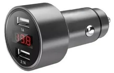 USB-Autolader, 2 Ports, 5 V, 2,4 A, 12 W, Aluminium