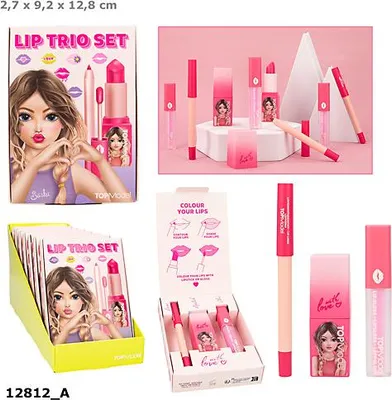 Zdjęcie produktu dla TopModel Beauty Trio Pomadek - Perfekcyjny Uśmiech i Olśniewający Wygląd