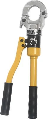 Zdjęcie produktu dla Hydrauliczne szczypce do zaciskania rur – narzędzie do zaciskania – siła zacisku 8 t – kontur TH – hydraulika ręczna – kolor żółty