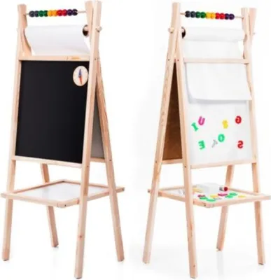 Spieltafel aus Holz EWA mit Abakus 43x120x47 Bunt Modern