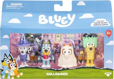 Obrázok produktu pre BLUEY Sada 4 halloweenskych figúrok