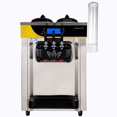 Produktbild von Softeismaschine Pro® - 2200 W Tischplatte Softeismaschine 22-30 L/Std. - Desktop Softeismaschine, 3 Geschmäcker mit LCD-Display - Eiscreme Speiseeismaschine