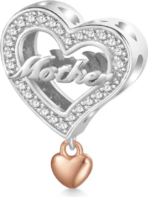 Produktbild von Gnoce Charm Mother Herz HSC081 Silber
