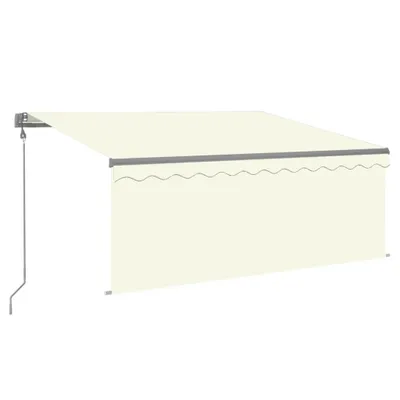 Produktbild von vidaXL Markise Automatisch Einziehbar mit Volant 3x2,5 m Creme