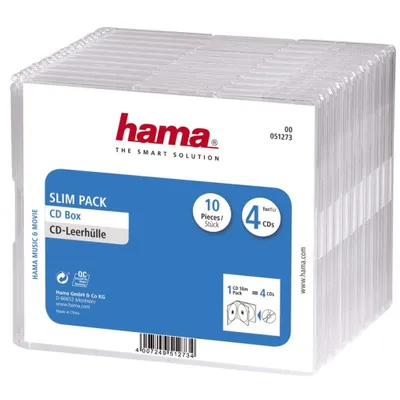 Immagine prodotto di Hama Cd Doosjes 'Slim-Pack'4 Per 10