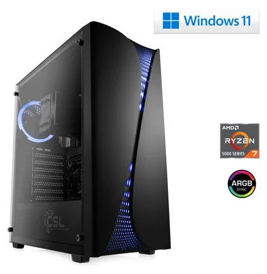 Image de PC de jeu AMD Ryzen 7 5700G, 4600 MHz, AMD Radeon Graphics, 16 Go DDR4-RAM, 1000 Go M.2 SSD, USB 3.2, Windows 11 Home | M10850H