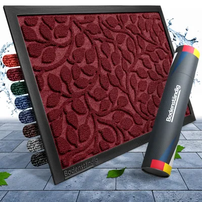 Immagine prodotto di Tappetino esterno, antiscivolo, assorbente, di colore rosso, ideale per l'ingresso