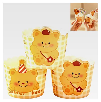 Produktbild von Muffinförmchen - 50 Stück, Gelb, Hitzebeständige Backbecher für Cupcakes, Muffins, Gebäck und andere Süßigkeiten