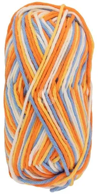 Produktbild von Lana Grossa - Star Print 0359 rohweiß himmelblau gelb orange